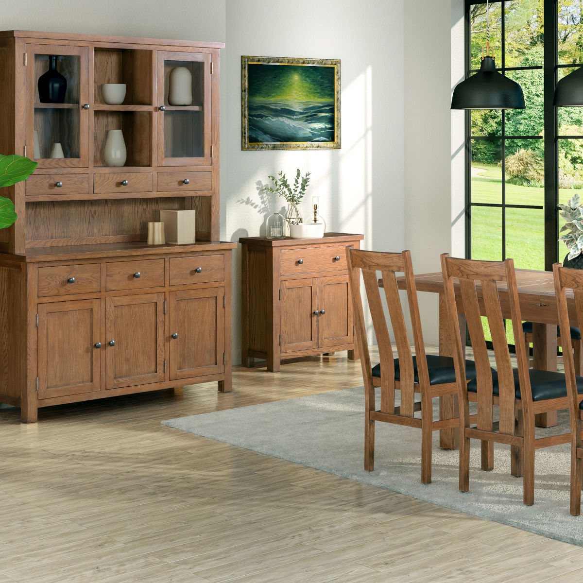 Bristol rustic oak living dining furniture